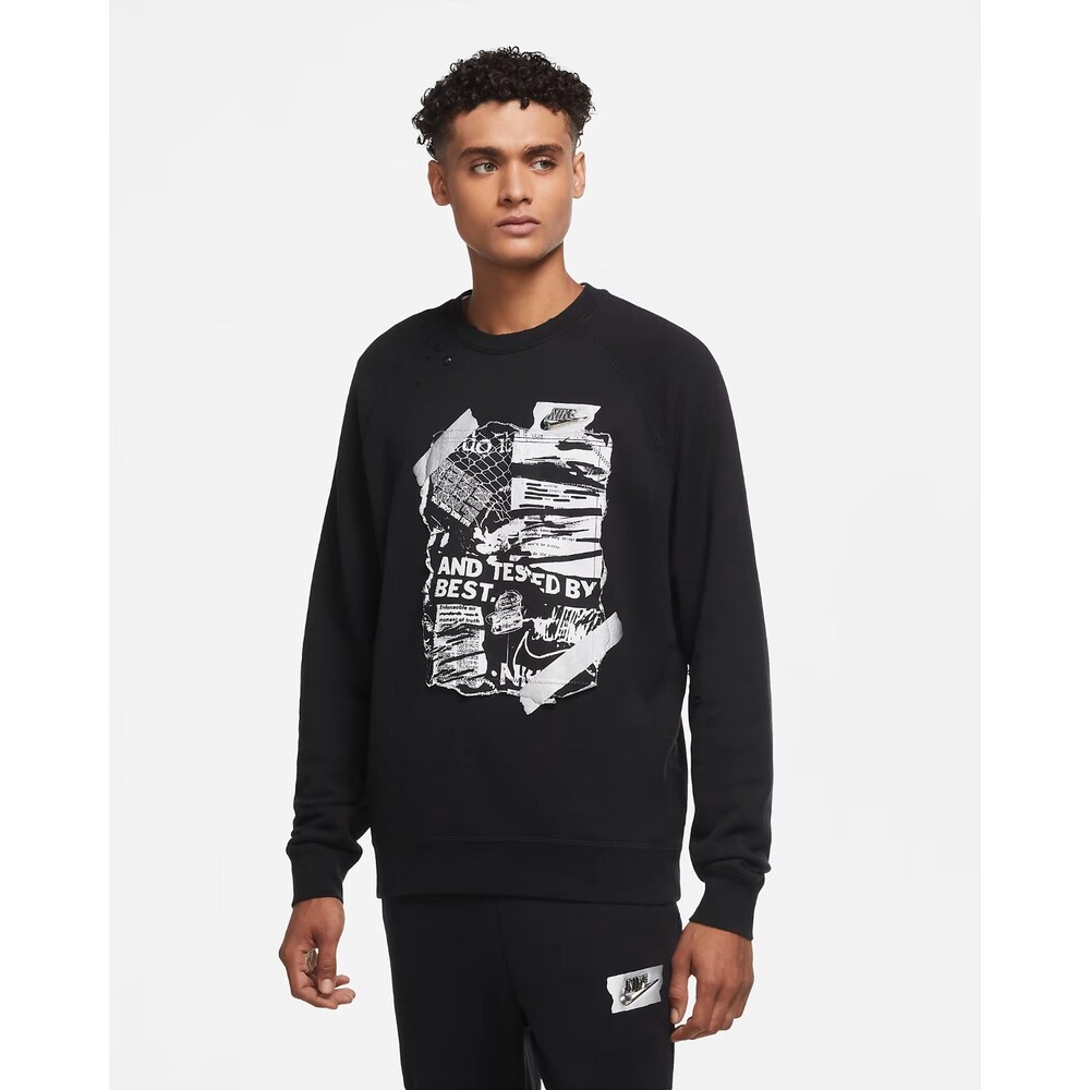 Nike Men's Punk Crew Neck Sweatshirt Black Size M